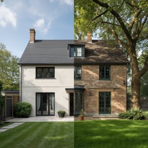 Acheter neuf ou ancien contraste architecture moderne traditionnelle comparaison