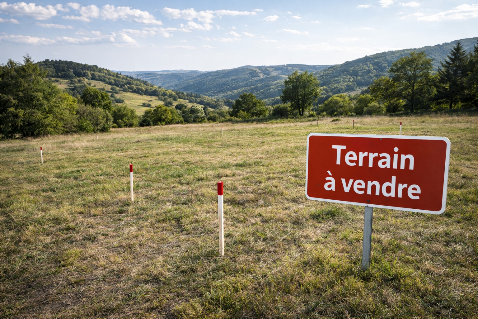 Terrain constructible à vendre Lozère Aveyron zone rurale nature